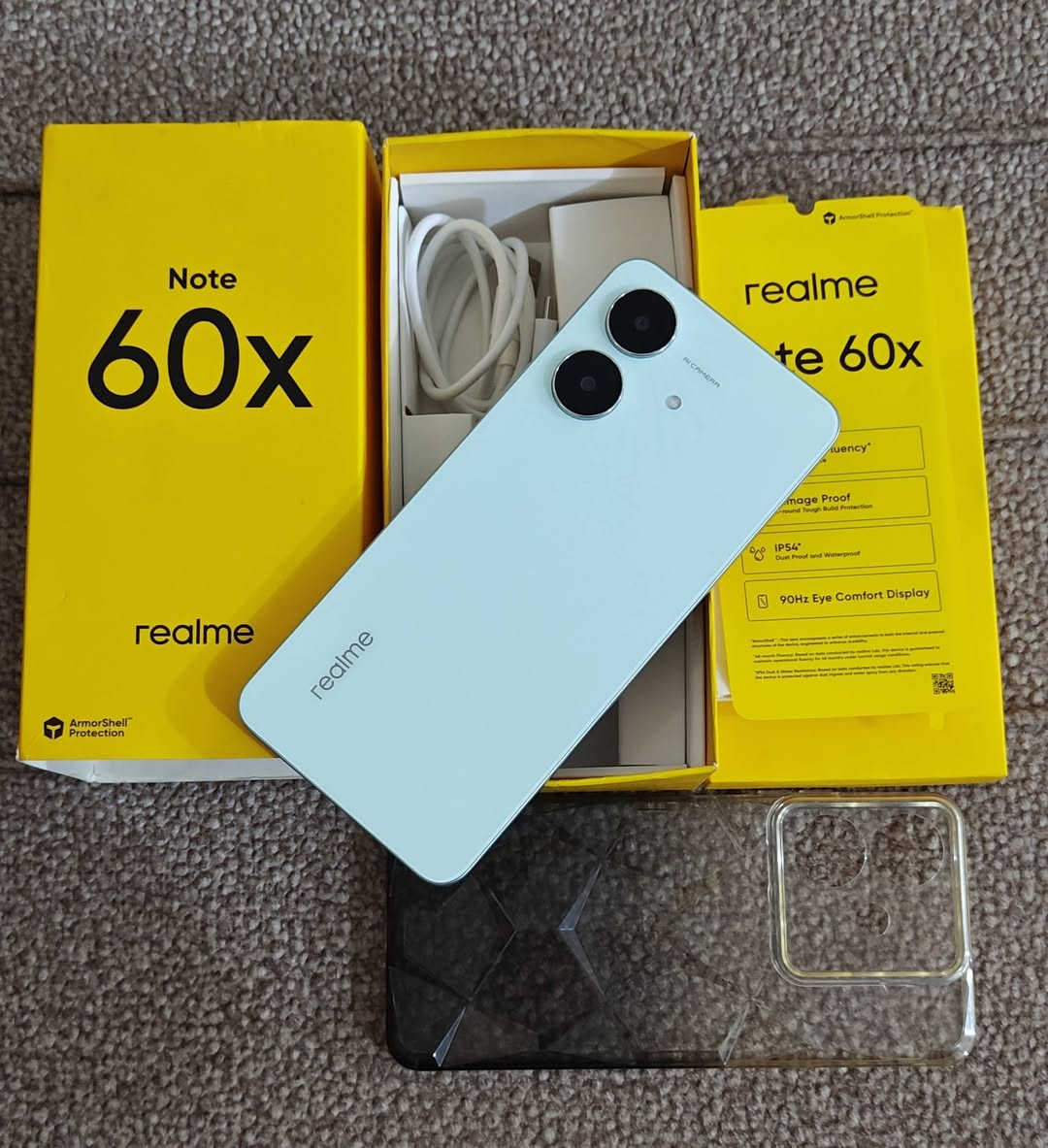 ✨ ريلمي نوت 60x✨
Realme Note 60x
نضيف جدا 100% كامل ملحقات 
ذاكرة 64GB
🟡  90 هيرتز شاشة مقاومة للكسر والماء
🟡 بصمة جانبية على زر الطاقة 
🟡يدعم شريحتين اتصال ، ذاكرة خارجية 
🟡بطارية 5,000 ملي امبير , 10 واط 
-------------------
السعر 125 قفل
للتواصل خاص
 او واتساب ***********
