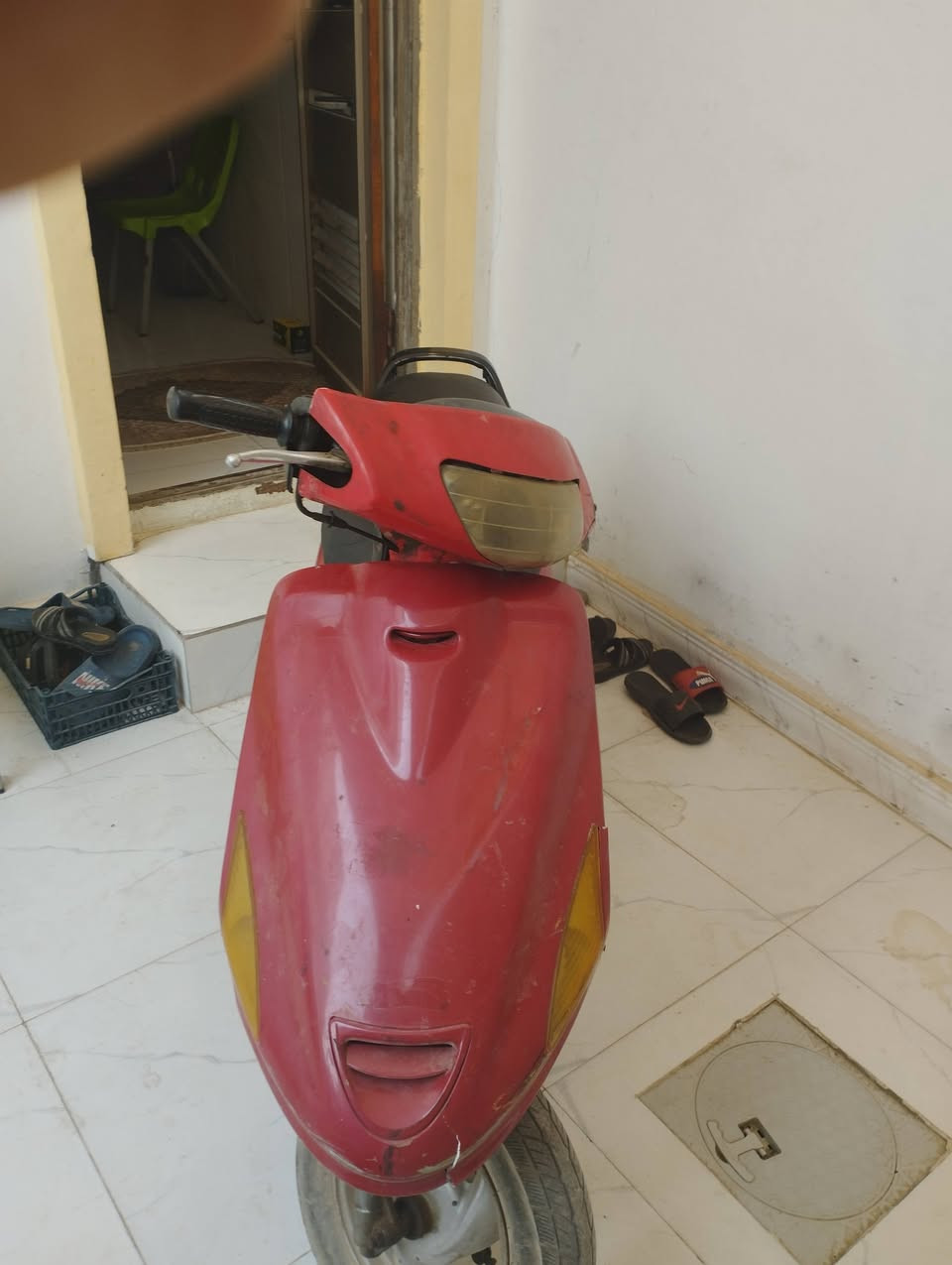 سلام عليكم للبيع دراجه نوع فراشه مكينه ما مفتوحه شرط فحص  سعره 450 وبيه مجال العنوان البصره قضاء ابو خصيب طىريق سيد حامد رقم هاتف فقط واتساب متواجد ***********
