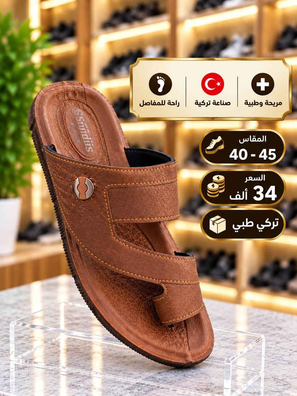 جمله فقط اقل طلب نص درزن اسعار ثابته 👍

اسعار ولقياسات داخل صوره ولعدد 🎀

يوجد توصيل لجميع محافضات العراق 🌹

للحجز *********** ☎️

نص مكتوب في الصور:
- شِخاطة نسائي
- نوعية أصلية
- تركي
- القياس: 37 - 41
- السعر: 34 ألف دينار عراقي
- سعر 32 ألف
- شحاطة
- مريح وخفيف على القدم
- قياس 36 - 39
- خفيف الوزن
- جودة عالية
- مريح للقدم
- الاختيار الأفضل لقدامك
- راحة للمفاصل صناعة تركية مريحة وطبية المقاس 40 - 45 السعر 34 ألف تركي طبي
- Zirrit TURKISH MEDICAL SHOES صناعة تركية راحة وأناقة في كل خطوة تركي طبي جودة عالية المقاس 38 - 42 التعبئة 12 زوج السعر 34 ألف تفاصيل أنيقة تصميم عصري وجذاب راحة أكثر مع نعل مريح نعل طبي مضاد للانزلاق شحاطة رجالي تركي قياس 38 - 42
- Zirrit TURKISH MEDICAL SHOES صناعة تركية راحة وأناقة في كل خطوة تركي طبي جودة عالية المقاس 38 - 42 التعبئة 12 زوج السعر 34 الف تفاصيل أنيقة تضيف لمسة جمال راحة أكثر مع نعل مريح نعل طبي مضاد للانزلاق شحاطة نسائي تركي صحة قدميك أولاً