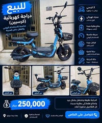 دراجة كهربائية • راكب ومرافق • تحتاج بطارية جديدة