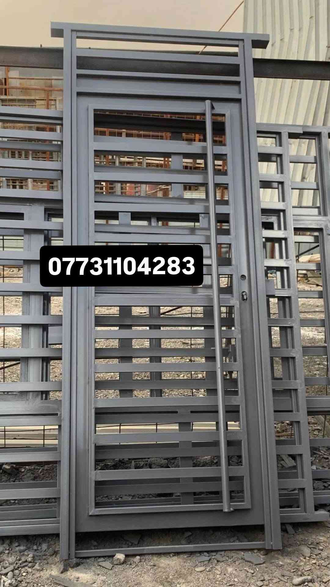 السلام عليكم يوجد لدينا تفصال جميع الديكورات  بيبان شبابيك محجرات قمريات جملونات كرفانات ب انواع الحديد الثقيل ولخفيف لكافة العراق ولجميع دوائر الدولة وغيرها من البيوت ولشوارع لللأستفسار ولمعاملة اتصل👈🏻*********** او راسل واتساب بما يرضي الله ورسوله وأمير الموأمنين

نص مكتوب في الصور:
- ***********