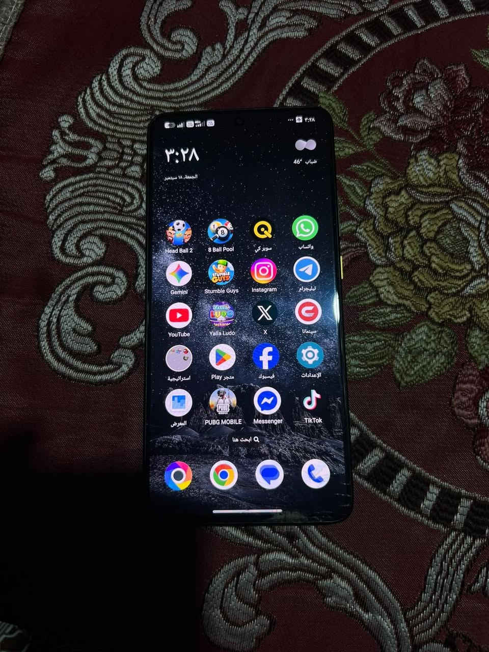بوكو X7 برو
ذاكرا 512 
مواصفاته معروفه جهاز كلش قوي ببجي 120 فريم  الجهاز ما مفتوح مكفول بس هاي الفطور الي بل شاشه ما يبينين ما مئثرات على شي  فقط لگلاس الي فوك الشاشه مفطور فقط الجهاز ما وياه ملحقات سعره 250 بيه مجال كلش قليل مكاني قبله  يرهم مراوس اذا بجهاز مواصفاته تعبانه حتا لو ذاكرا 64

نص مكتوب في الصور:
- ٢:٢٩ الشاشة والسطوع وضع ضوء الشمس قم بتوسيع نطاق السطوع وضبط السطوع تلقائيا في ظل ظروف الإضاءة الساطعة، ستتسبب هذه الميزة في سخونة جهازك واستهلاك الطاقة. الشاشة نظام الألوان وضع القراءة يضبط وضع القراءة الألوان وملمس العناصر على الشاشة لتسترخي عينيك إيقاف معدل التحديث 120 هرتز محرك صور AI الخط الخط إعدادات الخط هل تحتاج إعدادات أخرى؟ شاشة القفل