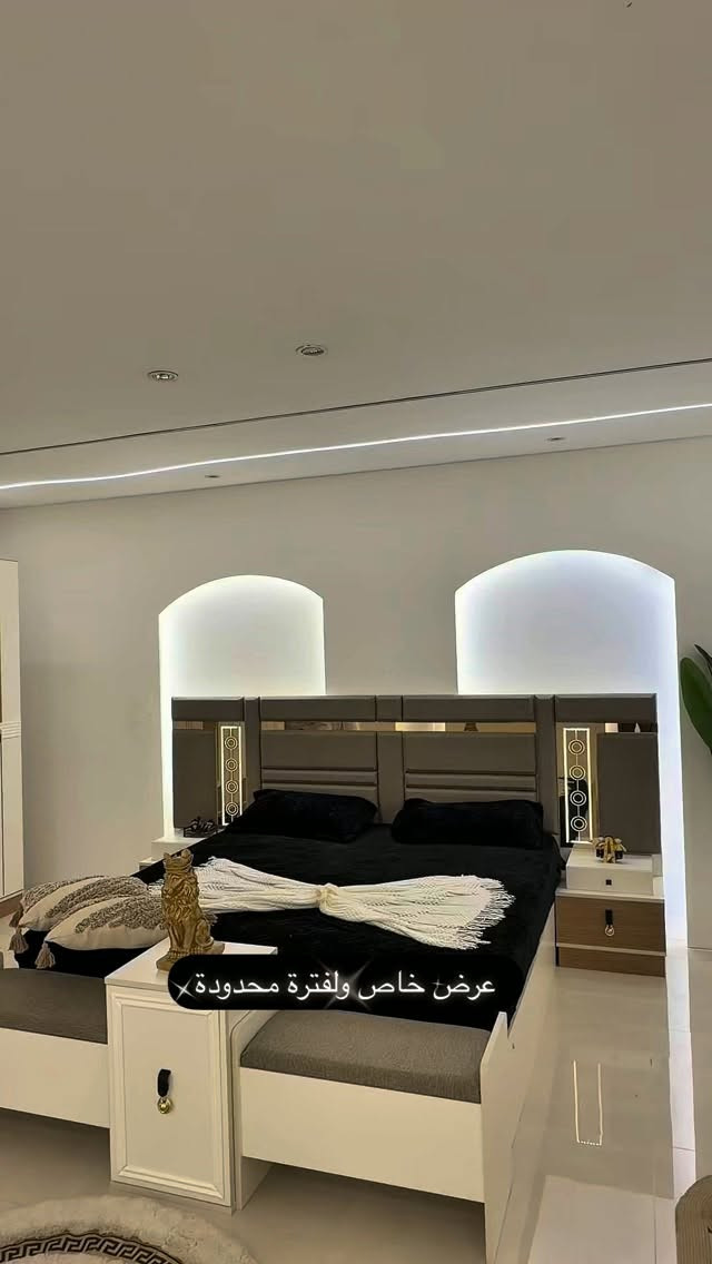 عرض خاص ولفترة محدودة حصريا بسعر مليون و550
#غرفة_النوم موديل *شكر * تتكون من 10 قطع بتصميم حديث مودرن
قياس الكنتور مع الملحق 340 بتقطيع داخلي مميز جدا
انارة بلميز مراية 
شغل درجة اولى مميز
السرير مخزن جك دبل هايدروليك
صبغ حراري مقاوم للخدوش والماء
ضمان حقيقي 5 سنوات
الشد والنقل داخل بغداد مجاناً متوفر توصيل لجميع المحافضات
للحجز عبر الصفحة او الاتصال على الارقام التالية***********

نص مكتوب في الصور:
- عرض خاص ولفترة محدودة