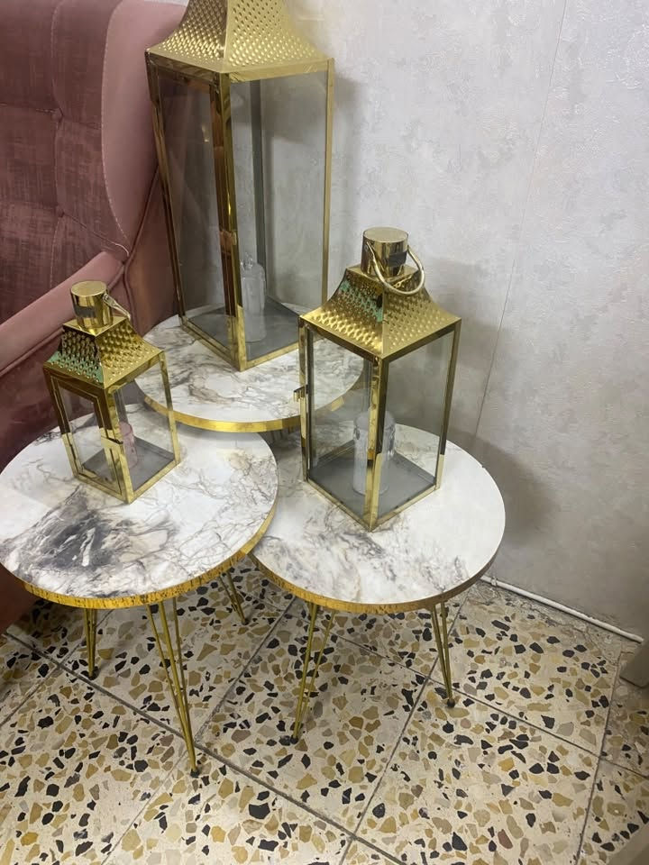طقم 7 مقاعد • بدون كسر • طاولات وسطية وصغيرة