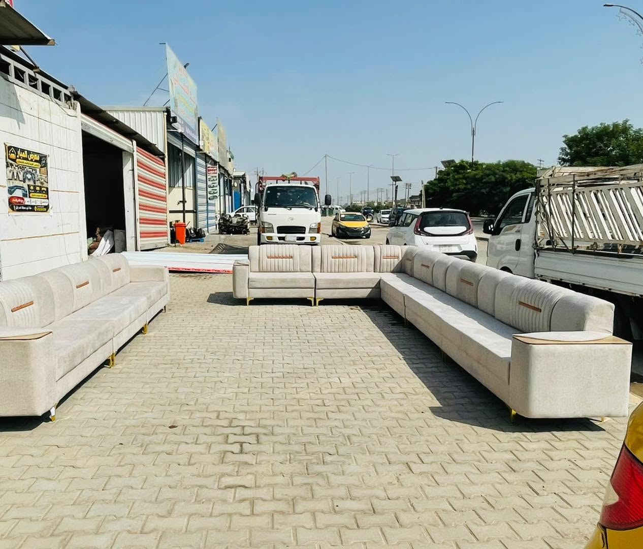 كنب مفصل • ضمان ٣ سنوات • معرض الميار بابل