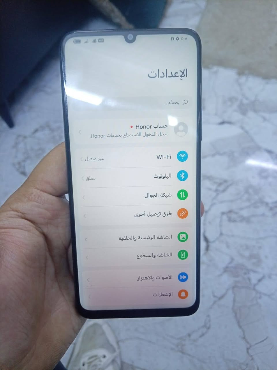 سلام عليكم تلفون هونر x7 ذاكره ١٢٨ فول نضاله كلش تضيف لا مصلح ولا مفتوح هو باكيته كلشي شغال بس فقط شويه طابعه شاشه شويه من جو بيه حمار سعر 115 مكاني الاعضميه رقم ***********

