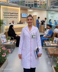 لابكوت طبي • كريب بوليستر • مقاسات ٣٦-٤٤