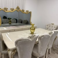ميز طعام وبوفيه و عينه ملكي للبيع مستعمل جديد سعر 600 الف و مجال 07508...