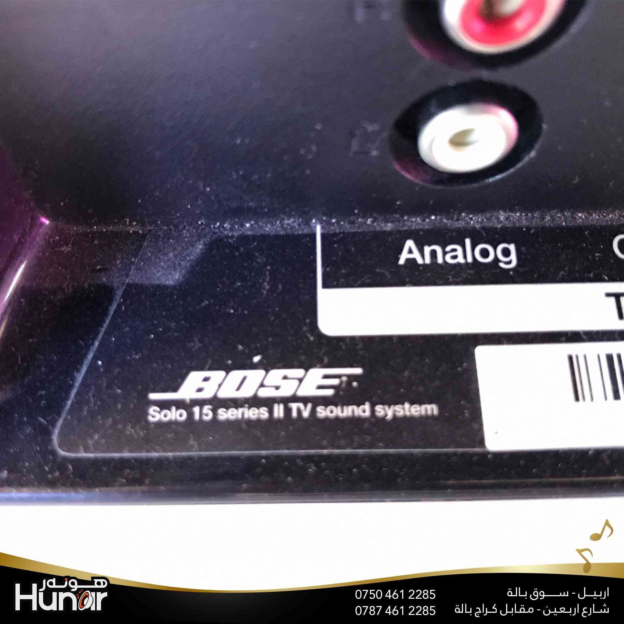 BOSE 2.0 Power Max 100 Watts  Solo15 series II TV Sound System Analog AUX OPTICAL COAXIAL BLUETOOTH
( کوردی • عربي )

🟢توصيل موجود الي جميع المحافضات
🟡گەياندن هەیە بۆ هەموو شوێنێک

🟠مــعـرض هــونـەر
🔸للـصوتــیات(امبلیفایر• سماعة• رادیو• انتیك• مایكروفون)
🔸عــنـوان• اربیل سوق بالة • شارع اربعین
🔸مـوبایـل• ***********
                   ***********

🔵پـێـشانـگای هــونـەر
🔹بۆ ئامێری دەنگی و کارەبایی(ئیمپلیفایر• سەماعە• ڕادیۆ• مایکرۆفۆن)
🔹ناونیـشان• هەولیر • بازاری لەنگەی ٤۰م
🔹مـــۆبـایـل• 
***********
***********

•••••••••••••••••••••••••••••••••••••••••••••••••••
#iraq #kurdistan #duhok #zaxo #hawler #karbala #slemani #erbil #baghdad #kurd #kurdish #akre  #karkuk #kuwait #najaf
#amplifier #audio #subwoofer #sound #music #audiophile #bass #stereo #amplifiers #speaker #soundsystem #speakers
#اربيل #العراق #بغداد
BOSE 2.0 Power Max 100 Watts  Solo15 series II TV Sound System Analog AUX OPTICAL COAXIAL BLUETOOTH
