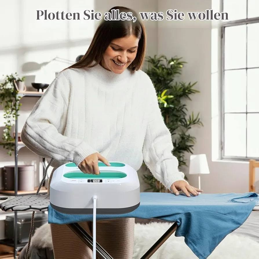 طابعة حرارية ٦٠ ألف على أول تم

نص مكتوب في الصور:
- Power ON/OFF Set Temperature LCD Screen Digital Controls Timer control Set time
- Plotten Sie alles, was Sie wollen