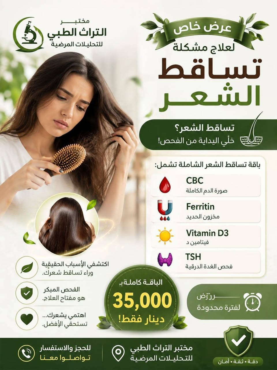 مختبر التراث الطبي و العيادة النسائية
للحجز   ***********  
تنورونا
البلديات حي التراث مقابل مدرسة تبارك الرحمن الاهلية
