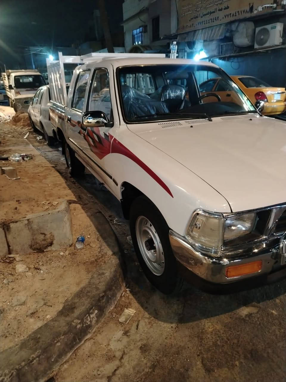 سلام عليكم
تيوتا بيكب موديل١٩٩٥ جاهزه من جميع النواحي صبغ عام فقط بدون حادث السعر65ورقه وبيه مجال بسيط التواصل مع الرقم*********** بغداد, العراق
