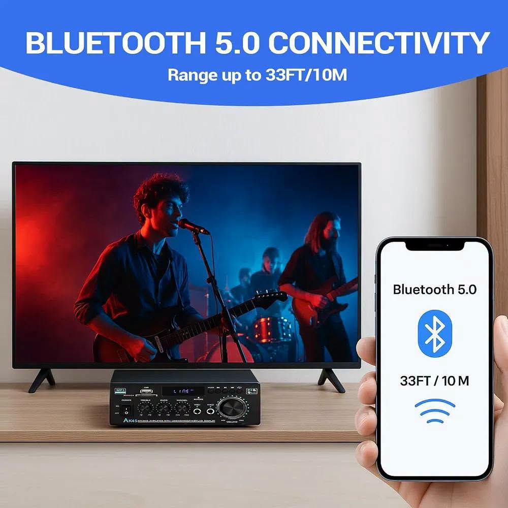 بلوتوث 5.0 • ستيريو منزلي • مدخل ميكروفون