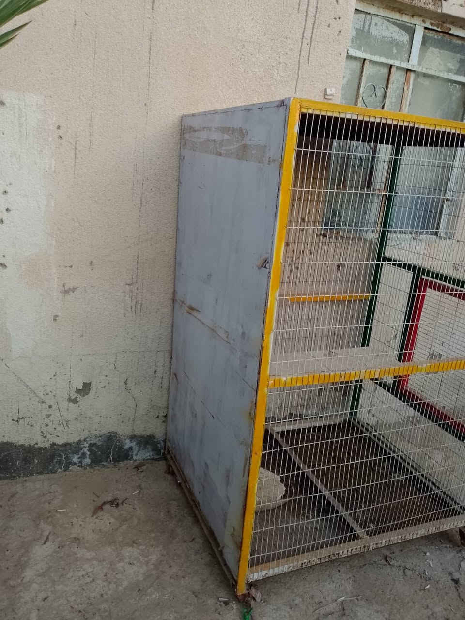 سلام عليكم قفص حديد تفصال ثقيل للبيع طول مترة ونص والعرض متر جديد ستعمال كلش قليل السعر 100وبي مجال للتصال ***********
