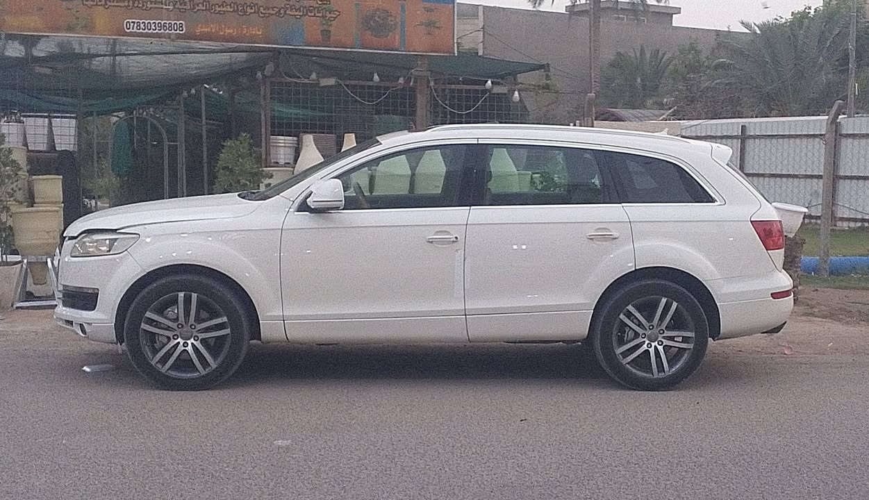 اودي Q7 للبيع فقط
رقم اربيل بأسمي الجديد انكليزي مديل 2007

اس لاين 
مكينه 3600 تنفس طبيعي
قماره بنراما 3فتحات
كير 8نمره +سبورت
كشنات كهربائي 
7راكب 
داخل بيجي 
جام كهربائي 
تخم تاير دلوب 
حساسات 
ابواب ترحيب 
لايت عدسه زنون دينمكي +ترحيب
بلاجكتور لد ابيض 
اشاره بالمريي 
فول السياره 
تبريد شغال 
السياره جاهزه
سستم سماعات السياره بلادي
السياره متعوب عليه أدامه  كامله

وارد كندي حادثها فقط شبر بالباب الصدر طخة من كندا بس البنيد بي حالوب وهاي بالباب مال الصدر ممبين بالصوره موضح
سعرها 90 وبيها مجال شراي خابر وبيك خير وتدلل مكان السياره الديوانية 

***********

