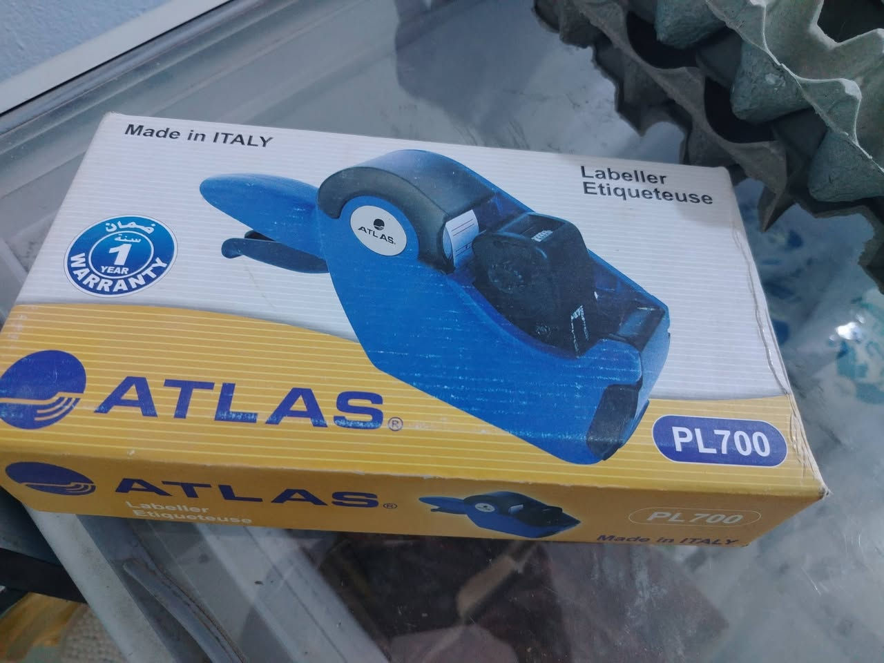 جهاز تسعير يدوي (آلة وضع العلامات والأسعار) سطر واحد، موديل Atlas PL700، صناعة إيطالية أصلية السعر 20 الف واتساب ***********
