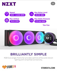 NZXT Kraken • رادياتير ٤٢٠مم • شاشة IPS ٢.٧٢بوصة