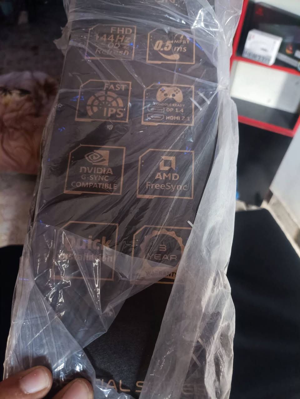 اشتريتها قبل شهر وصار عندي ضرف وما مستخدمها ابد ولا فاتحها من الكارتون بعدها جديده بحليب امها
اشتريتها قبل شهر وصار عندي ضرف وما مستخدمها ابد ولا فاتحها من الكارتون بعدها جديده بحليب امها
مشتريها من بلاتينيوم ستور بلقاهره  لضمان والتئكد

شاشه Gameon
حجم 27
موديل Goes27fhd
الدقه 144HZ
1920×1080 Full HD
الاستجابه 0.5ms mprt
الوان 16,7 مليون لون

اخذتها ب 210
شجيب أبيعها مستعجل
مكاني بغداد البنوك
***********
