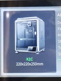 عندي طابعة كريالتي K1C النسخه العالميه  نظيفه الطبعة وجديدة مشتغلة هوا...