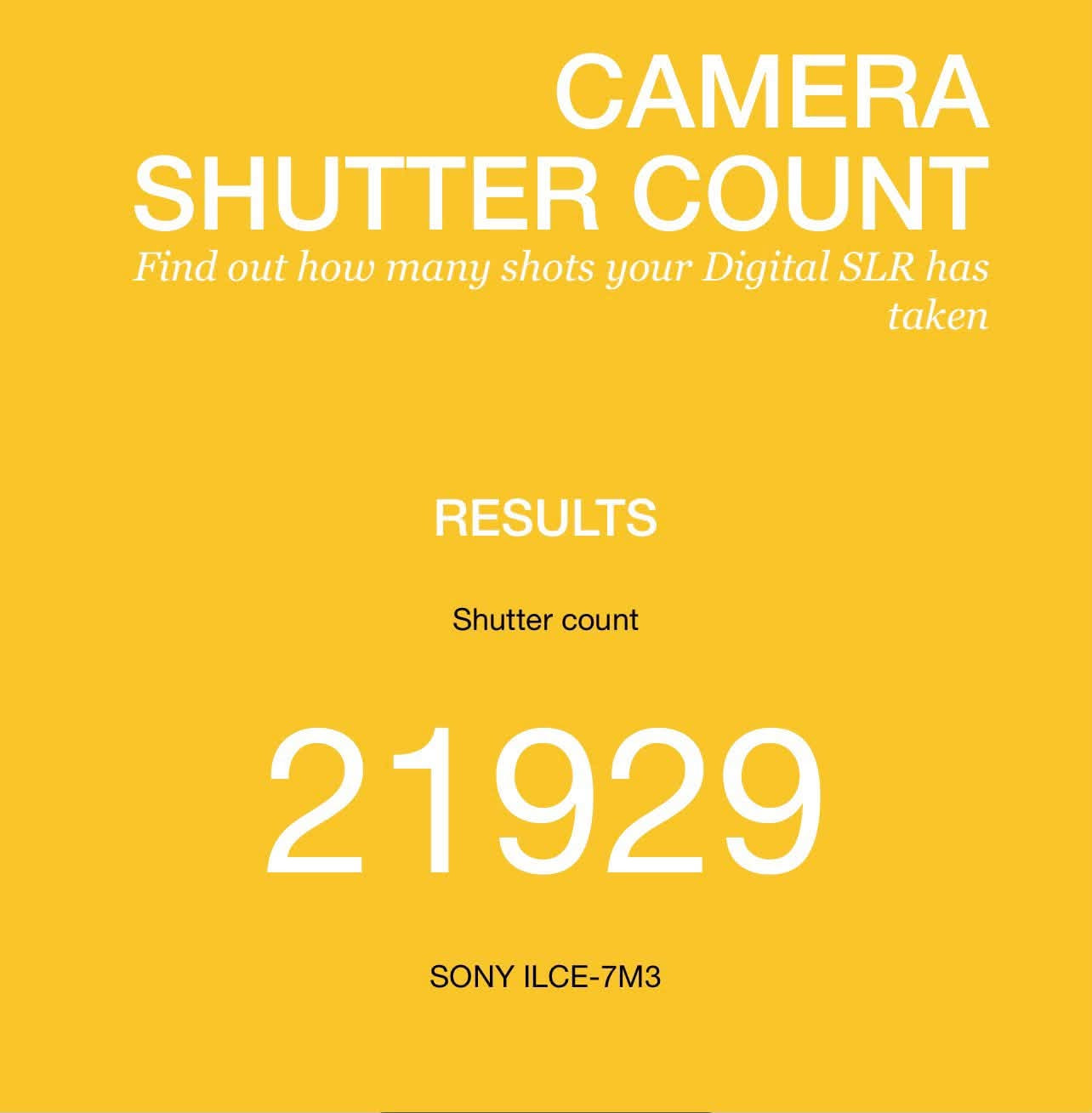 مكلف بالنشر
مكلف بالنشر
📸 للبيع Sony A7 III – نظيفة وبحالة ممتازة

كاميرا Sony A7 III
🔹 الشتر: 21 ألف فقط
🔹 وياها عدسة Sony 50mm F/1.8
🔹 مناسبة جداً للتصوير الفوتوغرافي والفيديو 🎥📷
🔹 الكاميرا مستخدمة استخدام شخصي ومحافظة عليها
مع باقي الملحقات الشاحن والبطارية والكارتون 
💰 السعر: 1.600.000
📍 للتواصل الواتساب : ‬***********

نص مكتوب في الصور:
- CAMERA SHUTTER COUNT Find out how many shots your Digital SLR has taken RESULTS Shutter count 21929 SONY ILCE-7M3