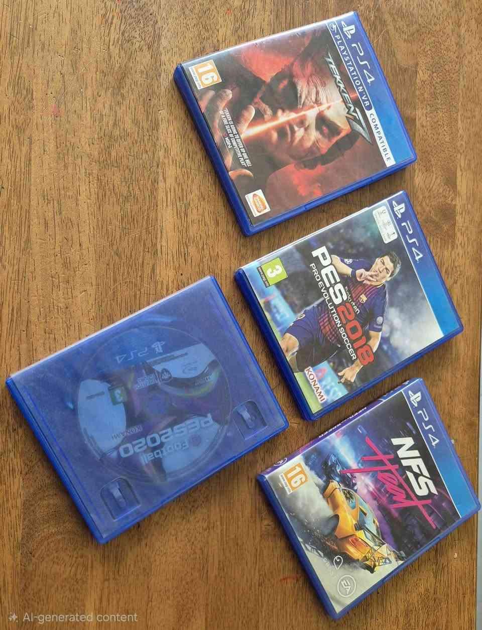 السلام عليكم 
بلي 4 سلم ب 180 الف بدون يدة
ويا اربع اقراص :
1- TEKEN 7 = 15 الف
2- PES 2020 = 25 الف
3- NEED FOR SPEED HEAT = 20 الف
4- PES 2018 = 25 الف 
سعر البلي ويا الاقراص 265 الف   
للتواصل ***********
