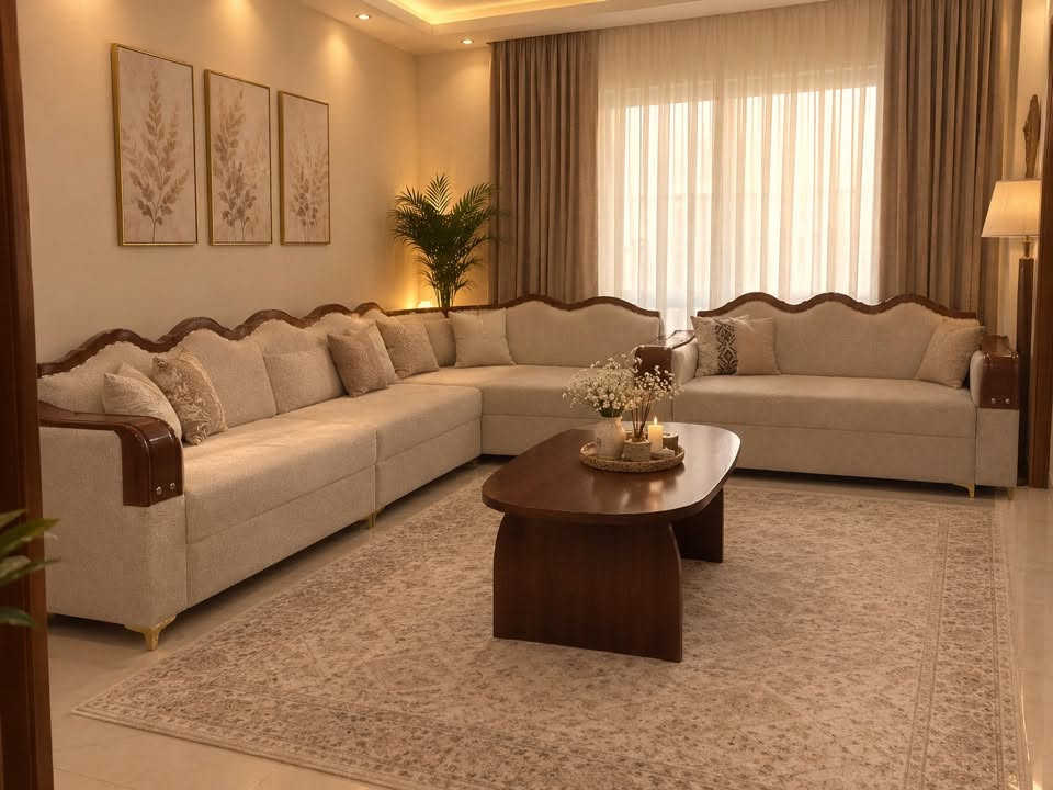ديوان ١٧ مقعد • ديوان أبيض ١٠ مقاعد • ٦ كوشات جديد