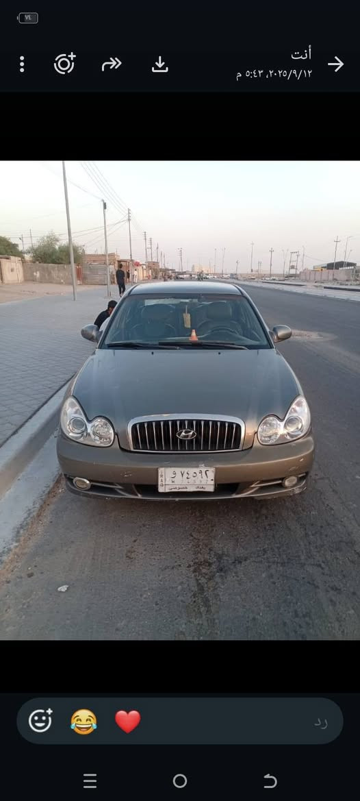 السلام عليكم سوناتة للبيع موديل 2002 رقم انكليزي سنويه 34 تبريد غاز فقط كير مكينه مكفولات تحويل ثاني يوم باسمي رقم بغداد مشروع وطني  سعرها 62 وبيها مجال باقي الاستفسار على الاتصال واتس اب ***********
