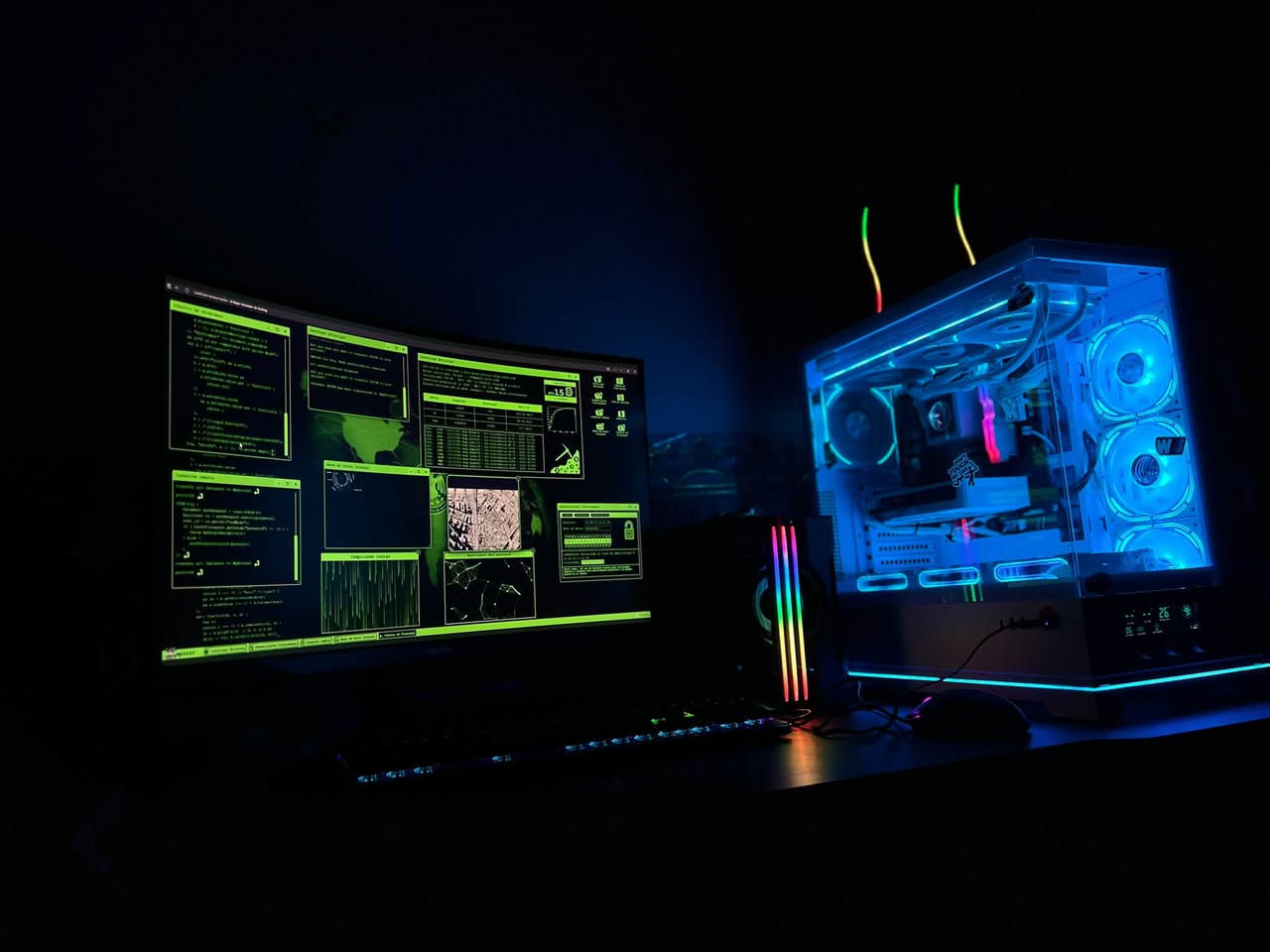بي سي أبيض • استعمال قليل • RTX 5060Ti