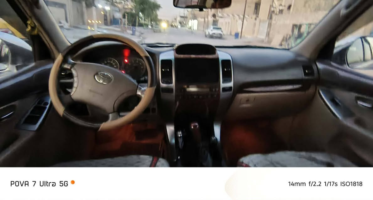 السلام عليكم
برادو للبيع موديل  2008 
محرك سته سلندر 
تبريد ثلج 
تخم تاير جديد 
شاشه كاميرا 
محرك بلادي كير بلادي ما مفتوح برغي 
بلاديه سياره ما بيها صبغ عدا مكانات جارده
دقه جاكوش ما بيها 
رقم بغداد انجليزي جديد 
مكانها بغداد سعرها 150 ورقه 
رقم الهاتف ***********

نص مكتوب في الصور:
- POVA 7 Ultra 5G
- 14mm f/2.2 1/25s ISO64
- POVA 7 Ultra 5G  14mm f/2.2 1/33s ISO197
- 14mm f/2.2 1/33s ISO549
- POVA 7 Ultra 5G  14mm f/2.2 1/33s ISO134
- 14mm f/2.2 1/17s ISO1818