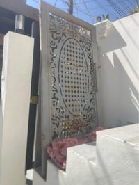 ابواب حوش • حديد مضبوط • يحتاج صبغ