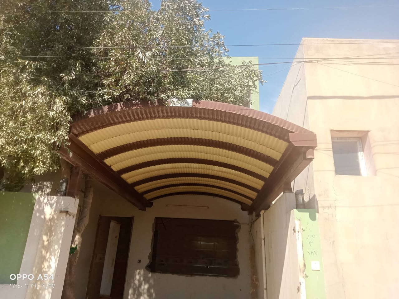 سقيفة كي سبان مقوسة طول 5 امتار عرض 3 امتار للبيع سعرها 200 مكان حي العسكري
***********

نص مكتوب في الصور:
- OPPO A54
- ١٣:٤٠ ٢٠٢٦/٠٩/٢٧
- ١٣:٤١ ٢٠٢٦/٠٩/٢٧