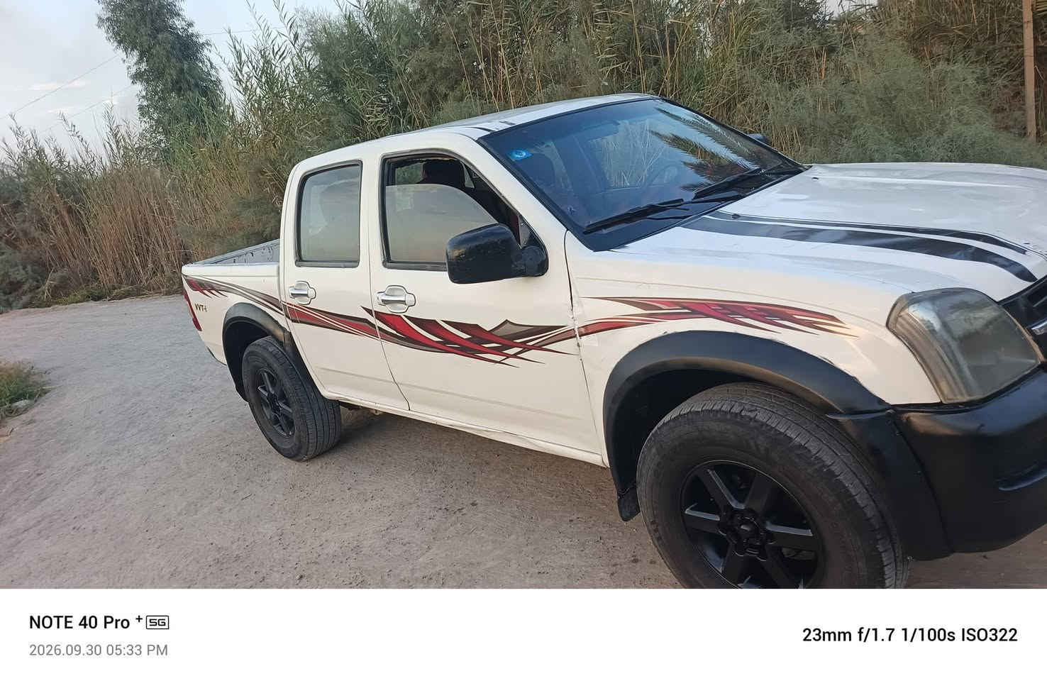 لوف موديل ٢٠٠٥ هزه جديد وسنويه جديده محرك كير بطه تحويره ممتازه كهربائيات جيده  تخم تاير جديد رايده ٥٨ هذا رقمي 0777994861

نص مكتوب في الصور:
- NOTE 40 Pro + 5G 2026.09.30 05:33 PM 23mm f/1.7 1/50s ISO1014
- NOTE 40 Pro + 5G
- 2026.09.30 05:33 PM
- 23mm f/1.7 1/50s ISO997
- 23mm f/1.7 1/100s ISO526
- 23mm f/1.7 1/100s ISO322
- 23mm f/1.7 1/100s ISO329
- NOTE 40 Pro + 5G 2026.09.30 05:33 PM 23mm f/1.7 1/100s ISO423
- NOTE 40 Pro + 5G 2026.09.30 05:33 PM 23mm f/1.7 1/100s ISO508
- NOTE 40 Pro + 5G 2026.09.30 05:33 PM 23mm f/1.7 1/100s ISO452
- NOTE 40 Pro + 5G 2026.09.30 05:23 PM 23mm f/1.7 1/100s ISO228