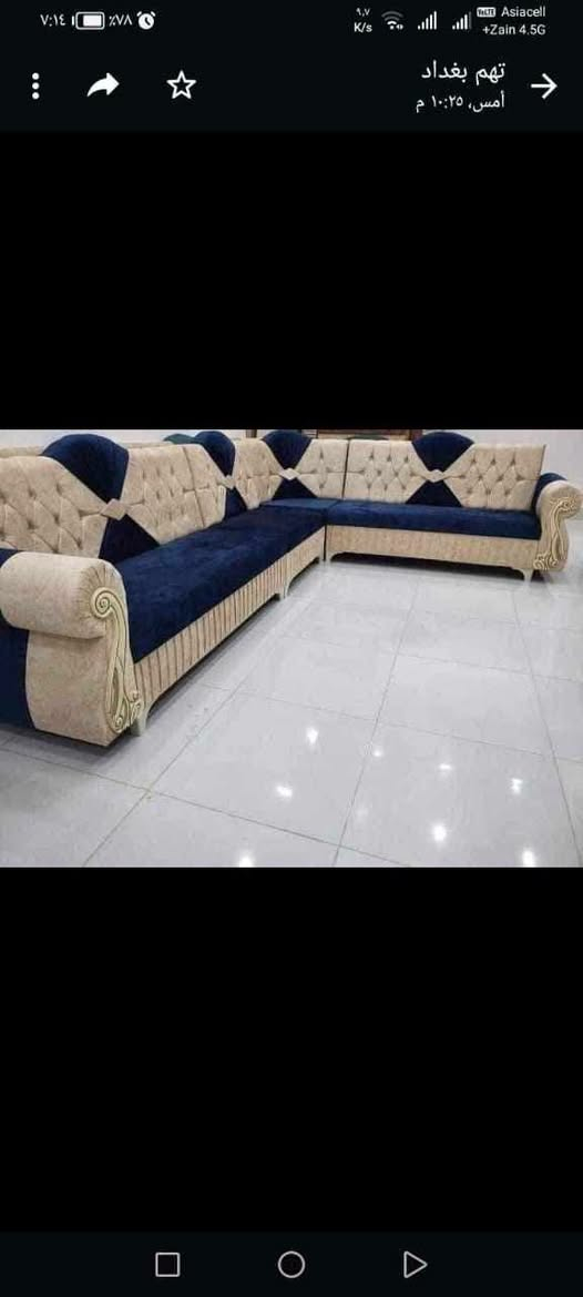 ديوان ١٠ مقاعد • قماش قديفه • ضمان سنه