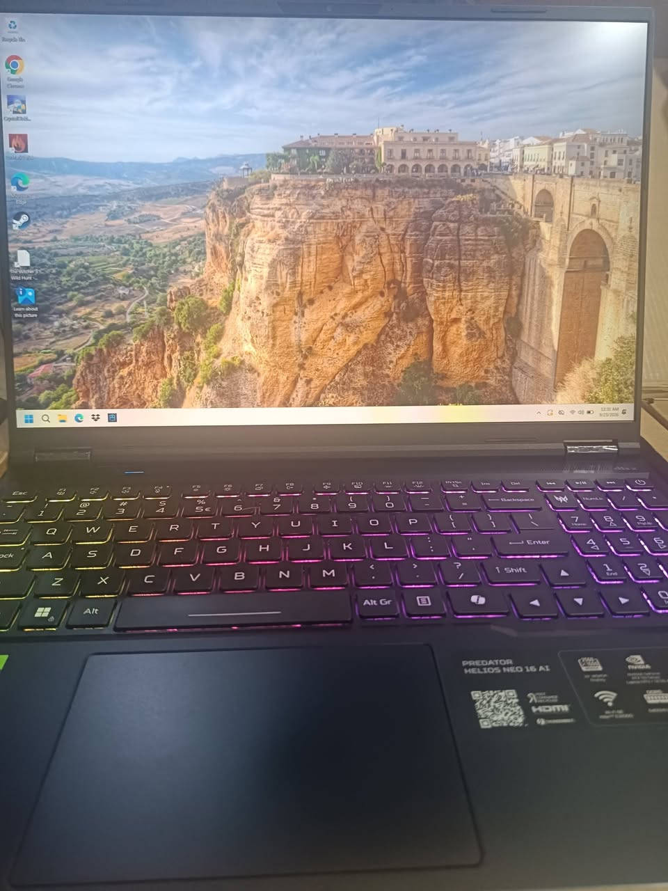 acer predator Helios neo 16 AI
المعالج core 9 275hx
الرامات drr5 32g 6400
كرت شاشة RTX 5070ti 12G
الشاشة 16 انج 240hz دقتها 2k
 التخزين NVMe ssd 1tera
يحتوي على شريحة ذكاء اصطناعي NPU
تكدر عن طريقها تشغل ذكاء اصطناعي محلي 
ملحقات كاملة كارتونة وشاحنة 
صحة بطارية 97
السعر مليونين و950
لابتوب وحش مناسب لكل اعمال رندرة والعاب والبرامج الهندسية
مكاني بغداد 
رقمي ***********

نص مكتوب في الصور:
- Run new task CPU Intel(R) Core(TM) Ultra 9 275HX % Utilization 100% 60 seconds 0 Utilization Speed Base speed: 2.70 GHz 13% 1.62 GHz Sockets: 1 Cores: 24 Processes Threads Handles Logical processors: 24 278 4862 147128 Virtualization: Enabled L1 cache: 2.4 MB Up time L2 cache: 40.0 MB 3:21:16:41 L3 cache: 36.0 MB
- GPU NVIDIA GeForce RTX 5070 Ti Laptop GPU 3D 0% Copy 0% Video Encode 0% Video Decode 0% Dedicated GPU memory 12.0 GB Shared GPU memory 17.9 GB Utilization 0% Dedicated GPU memory 0.0/12.0 GB GPU Memory 0.0/29.9 GB Shared GPU memory 0.0/17.9 GB Driver version: 32.0.16.1692 Driver date: 9/4/2026 DirectX version: 12 (FL 12.2) Physical location: PCI bus 1, device 0, function 0 Hardware reserved memory: 344 MB Run new task