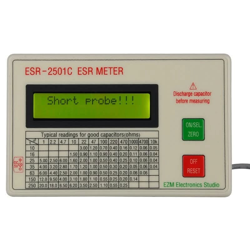 للبيع📢:جهاز ESR-2501C ESR METER الأصلي من شركة EZM Electronics Studio

الجهاز الأقوى لفحص المكثفات وتحديد التالف منها بكل سهولة😍

📌 أهم مميزات الجهاز:

✅فحص داخل الدائرة: فحص المكثف مباشرة دون الحاجة لرفعه من البورد (In-Circuit).

✅شاشة LCD واضحة: لقراءة القيم بدقة وسرعة.

✅جدول مرجعي: مطبوع على الواجهة لمعرفة القراءات السليمة للمكثفات بمختلف سعاتها وفولتيّاتها.

✅سهل الاستخدام: يحتوي على أزرار تصفير (ZERO) وإعادة ضبط (RESET) لضمان دقة الفحص.

✅ قياس ESR و DCR: وضعان للقياس لفحص المكثفات وكشف دوائر القصر.

✅ معايرة تلقائية للصفر: دقة عالية في القراءات (النطاق: 0-25 أوم).

✅يأتي مع أسلاك الفحص (Probes) الأصلية

✅ حماية من الجهد الزائد وإيقاف تلقائي: للحفاظ على الجهاز وتوفير البطارية.

✅ حجم صغير وخفيف: (125 × 80 × 32 مم) سهل الحمل والتنقل.

🚚متوفر توصيل لجميع محافظات العراق🇮🇶

📥للطلب او الاستفسار يرجى مراسلة الصفحة خاص او على الواتساب/ ‭***********‬

#العراق #بغداد #إلكترونيات #صيانة_إلكترونيات #جهاز_فحص_المكثفات #ESR_Meter #للبيع #توصيل_لجميع_المحافظات #فني_إلكترونيات #أجهزة_قياس #سوق_العراق

نص مكتوب في الصور:
- Repair and soldering
- LED patching
- SMT patching
- Smart shutdown Suitable for capacitance detection DC measurement available