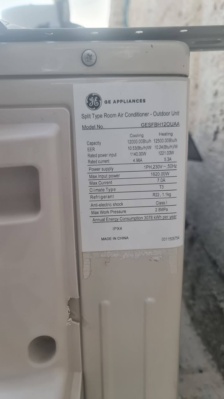 سبلت جي اي واحد طن R 22 غازة مقفول سبلت حيل جديد نظافة 100%مشتغل قليل كامل تدفئة تبريد سعر 375 وبي شي بسيط
مكاني بغداد ***********
