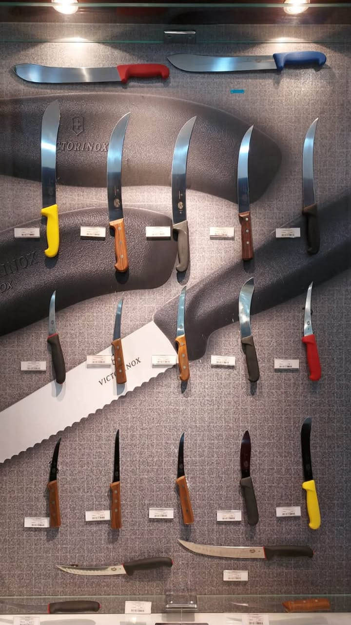 السلام عليكم سكاكين مستحدات فكتوري سويسري وكاله واتساب موجود *********** شيف عادل
