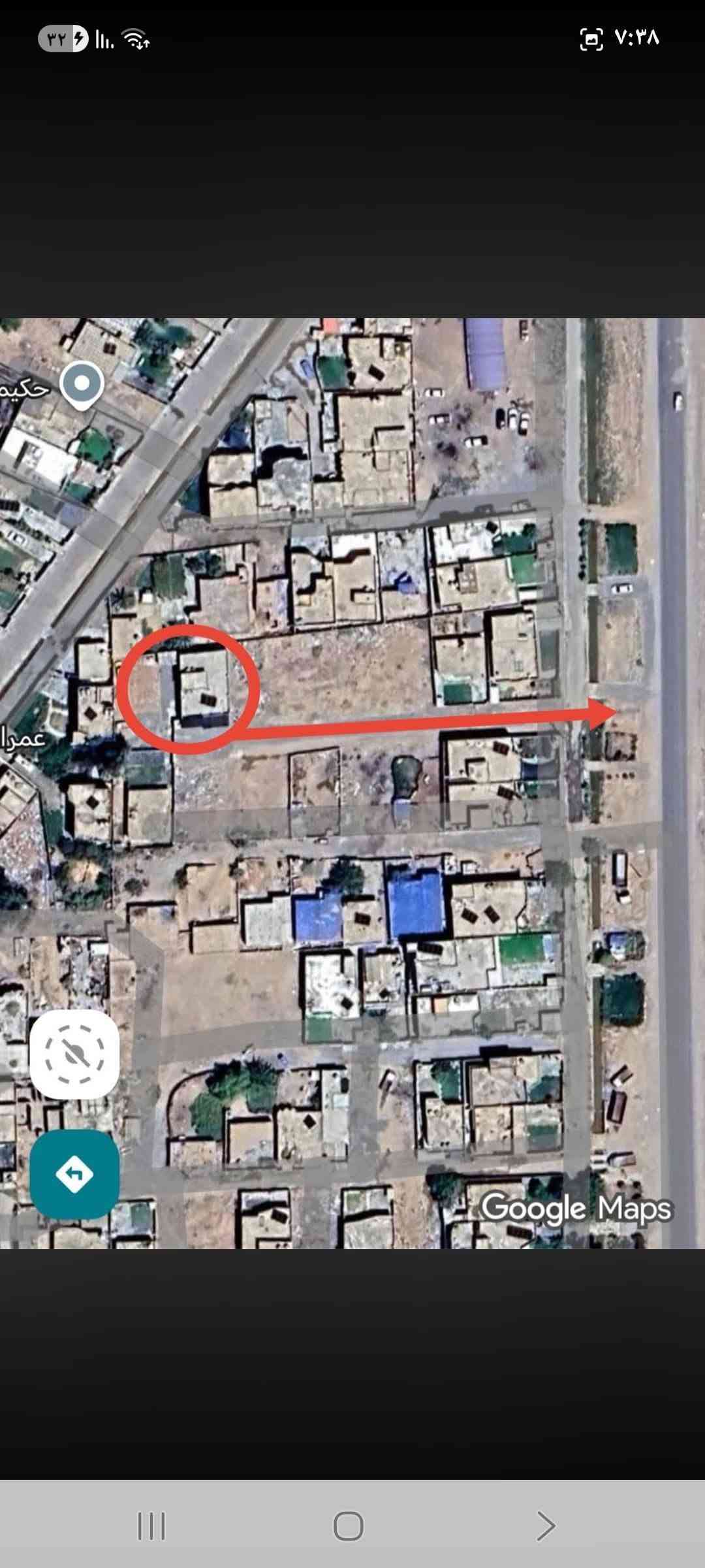 🔴 السلام عليكم  بيت للبيع المساحه 600متر  الموقع حويجه حي السلام قريب من الشارع العام واصل ماء إساله او شاخه غريب علاالجامع مسافه خمسة دقايق علا جسرالتحدي+ استقبال 6×4
مطبخ حار بارد  6×4
مجمع  / غرف عدد 2/ 5×4  معه مخزن 3×3
تانكي ماء 5000لتر/ اتصال ***********

نص مكتوب في الصور:
- ۳۲ ۷:۳۸
- حكيم عمرا Google Maps