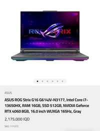 اسوس ROG G16 • رام ٣٢ • RTX ٤٠٦٠