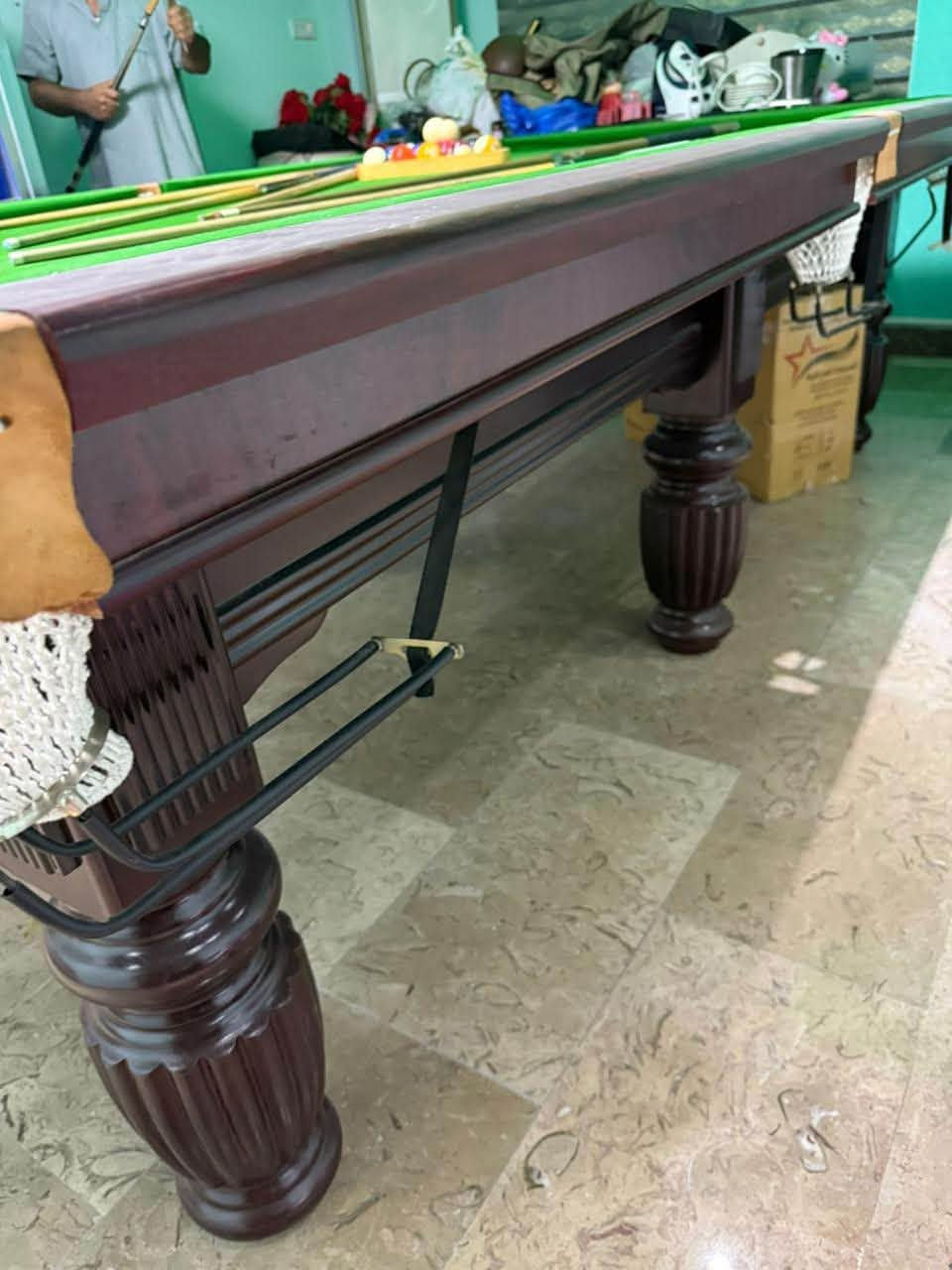السلام عليكم طاولة بليارد للبيع مستعمله كلش قليل مكاني البصرة الجبيله قرب تايمز سكوير السعر مليون ونص وبيها مجال رقم الهاتف ***********
