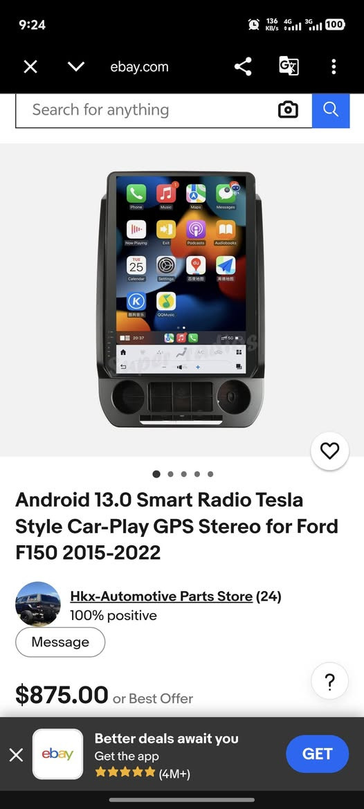 فورد F150 • شاشة 14.4 2K • رام 8GB/128GB
