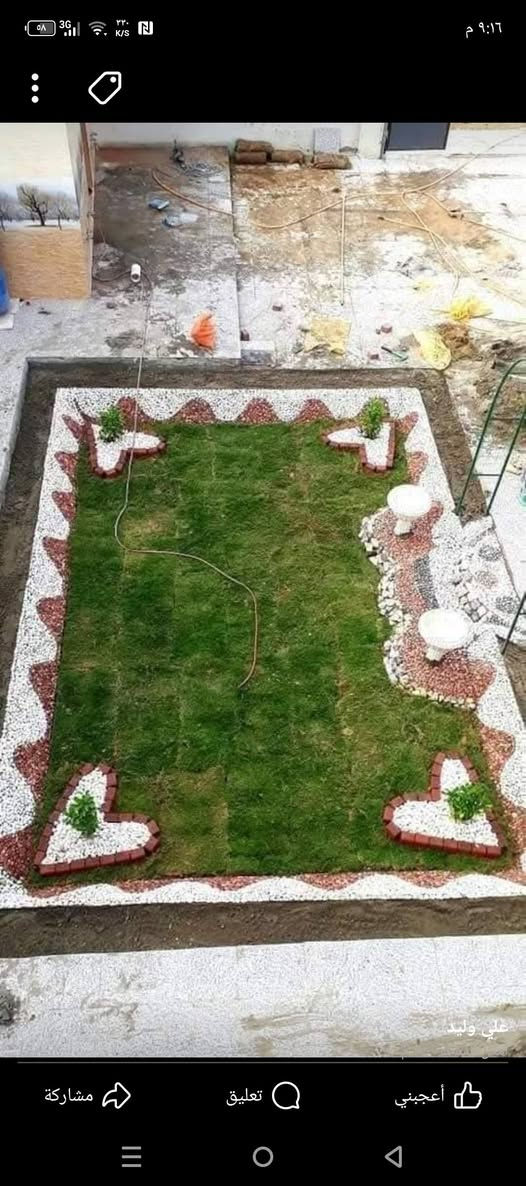 ابو سجاد الهندسه حدايق والديكورات وشلالات وكل مايخص الحدايق الاتصال( ***********

نص مكتوب في الصور:
- علي وليد
- أعجبني
- تعليق
- مشاركة