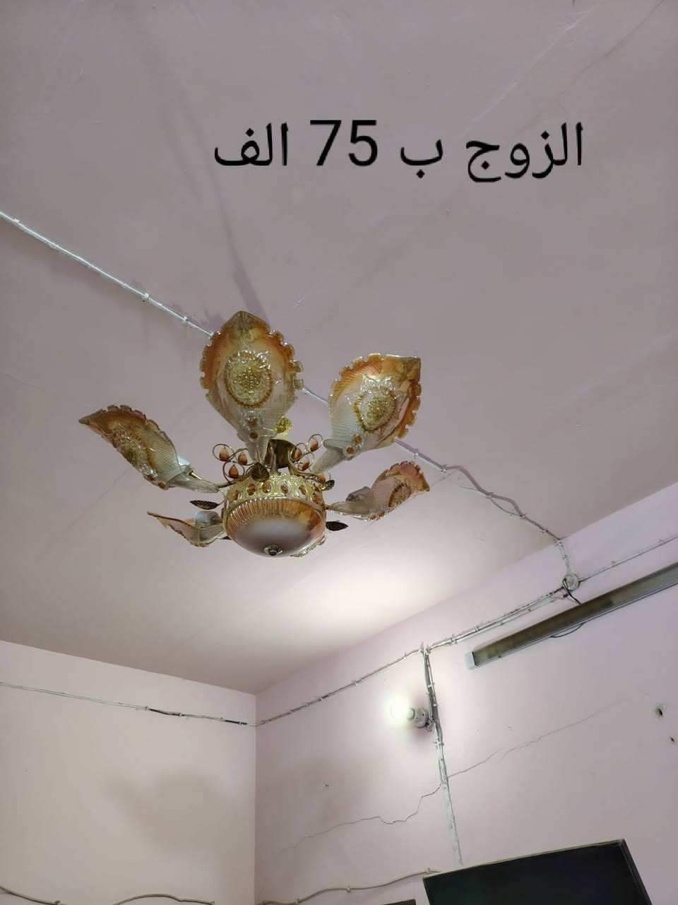 مبردة برفاب اصليه شغاله وع الفحص ب 100 الف 
كنتور تسكام خمس ابواب ب 85 الف 
ميز تواليت غرفة تركية ب 75
ثريات الزوج ب 75 الف مكاني النجف حي الزهراء للاستفسار
***********

نص مكتوب في الصور:
- 85 الف
- الزوج ب 75 الف
- 75 الف