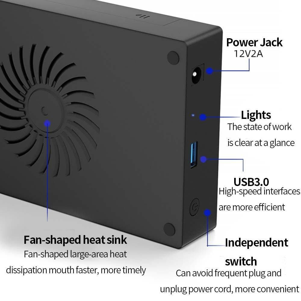 🗄️ راك هارد خارجي RUIJING 3.5" HDD External Case (USB 3.0) – تحويل هارد المكتبي أو الـ SSD إلى هارد خارجي بكل سهولة!
🚀 المميزات والمواصفات التفصيلية الشاملة:

🔹 دعم سعات ضخمة تصل حتى 10TB: يدعم تشغيل هاردات الحجم الكبير للمكتبية (3.5 بوصة) وكذلك هاردات اللابتوب والـ SSD بحجم (2.5 بوصة) عبر منفذ SATA، بسعات تخزينية هائلة تصل إلى 10 تيرابايت.

🔹 سرعة نقل فائقة (USB 3.0 High-Speed):
يوفر معدل نقل بيانات يصل إلى 5Gbps لنسخ ونقل الملفات الضخمة، مقاطع الفيديو والألعاب بسرعة وسلاسة.
أسرع بـ 10 أضعاف مقارنة بمنفذ USB 2.0 القديم.
متوافق خلفياً بشكل كامل مع منافذ USB 2.0 و USB 1.1.

🔹 هيكل ألومنيوم ممتاز بتبريد فريد (Aluminium Alloy Casing):
مصنوع من قطعة واحدة من سبائك الألومنيوم المقوى لتوفير مظهر أنيق وحماية متينة للهارد.
كفاءة عالية في تشتيت حرارة الهارد أثناء التشغيل المتواصل لضمان الحفاظ على سلامة البيانات وعمر القرص.

🔹 تصميم حماية وتعليق أمن (Safety Suspension Design): نظام داخلي يمتص الاهتزازات ويحمي القرص الصلب من الصدمات والضغط أثناء التشغيل أو النقل.

🔹 سهولة التركيب بدون تعقيد (Drive Free & Tool-Free Design): تصميم ذكي يسمح بتركيب الهارد بسهولة وسرعة بدون الحاجة لأدوات صيانة معقدة.

🔹 تغذية كهربائية مستقرة: مزود بمحول طاقة خارجي (Power Adapter) يوفر جُهداً كهربائياً مستقراً لتشغيل هاردات الـ 3.5 بوصة التي تتطلب طاقة عالية بكفاءة وبدون انقطاع.

🔹 توافق شامل واستجابة سريعة (Plug & Play):
يعمل فوراً عند التوصيل دون الحاجة لتثبيت برامج تعريفية.
متوافق مع كافة أنظمة التشغيل: Windows (XP / Vista / 7 / 8 / 10 / 11) و Mac OS و Linux.

🔹 محتويات العبوة: حافظة الهارد RUIJING 3.5" + كابل نقل البيانات USB 3.0 + محول الطاقة الخارجي + دليل الاستخدام.

اقم *********** 
📦 السعر: 25 الف فقط!
🗄️ راك هارد خارجي RUIJING 3.5" HDD External Case (USB 3.0) – تحويل هارد المكتبي أو الـ SSD إلى هارد خارجي بكل سهولة!
