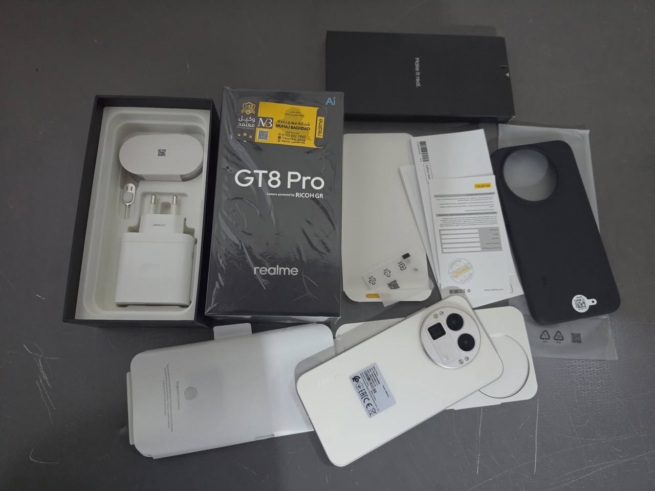 ريلمي gt 8 pro  ذاكرة 512 رام 16 ضمان وكالة MB استخدام اسبوع فقط شرط نظافة 100% ملحقات مامستعملة شرط للبيع السعر مليون و200 مجال كلش بسيط مكاني بغداد اي استفسار عالرقم ***********
