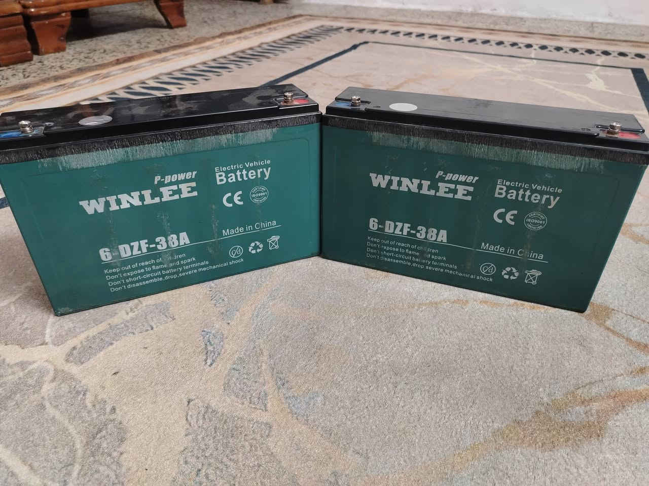 بطاريات مسطرة • ٣٨ أمبير • قطعتين