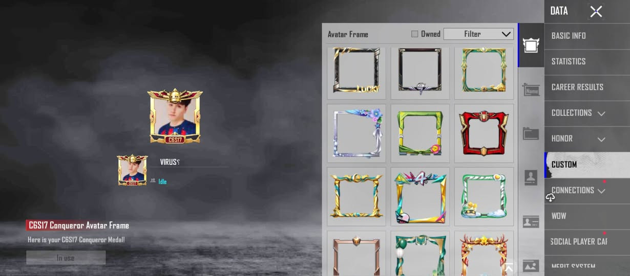 حساب للبيع السعر 50 بصره رقم الهاتف***********

نص مكتوب في الصور:
- DATA X BASIC INFO STATISTICS CAREER RESULTS COLLECTIONS HONOR CUSTOM CONNECTIONS WOW SOCIAL PLAYER CA Avatar Frame Owned Filter C6SI7 Conqueror Avatar Frame Here is your C6SI7 Conqueror Medal! In use VIRUSS Idle
- DATA BASIC INFO STATISTICS CAREER RESULTS COLLECTIONS HONOR CUSTOM CONNECTIONS WOW SOCIAL PLAYER CARD EDIT SYSTEM Avatar Frame Owned Filter C6SI7 Conqueror Avatar Frame Here is your C6SI7 Conqueror Medal! In use VIRUS Idle
- DATA BASIC INFO STATISTICS CAREER RESULTS COLLECTIONS HONOR CUSTOM CONNECTIONS WOW OCIAL PLAYER CAR MEDIT SYSTEM Lobby Results C6S17 PUBG Conqueror Name Tag Reach PUBG Conqueror in C6S17 to obtain. Unequip C6S17 C6S16 C6S15 C6S14 C3S18 C3S17 C2S6 C2S5 C1S3 C1S26 C6S25 C6S23 Name Tag Owned
- UID:5308551451 More ViiRUSs T4xArab Co-Leader Elite Collector II Gold II > TPP_Duo Classic Career Highest > Journey Badge > Vanguard V > Ultimate Royale ste Royale Career Highs Season Series Medal Share for the first time to get G ×10 Season Rating> 3364 Season Rank> Top 54.00% ievement Points> 7675 Played For 8 years DATA X BASIC INFO STATISTICS CAREER RESULTS COLLECTIONS HONOR CUSTOM CONNECTIONS WOW CIAL PLAYER CARD MEDIT SYSTEM
- Avatar Frame Owned Filter C6SI17 C6SI17 Conqueror Avatar Frame Here is your C6SI17 Conqueror Medal! In use VIRUS5 Idle DATA BASIC INFO STATISTICS CAREER RESULTS COLLECTIONS HONOR CUSTOM CONNECTIONS WOW OCIAL PLAYER CARI MEDIT SYSTEM
- DATA C6S17 C6S17 VIRUS? Idle C6S17 Conqueror Avatar Frame Here is your C6S17 Conqueror Medal! In use Avatar Frame Owned Filter BASIC INFO STATISTICS CAREER RESULTS COLLECTIONS HONOR CUSTOM CONNECTIONS WOW SOCIAL PLAYER CARD MERIT SYSTEM
- 5 VIRUSS 79 C6S17 1/21 39 71 0 Match By Language Brainrot Challenge TPP 4 Classic - Ranked | Erangel START +10 Download WOW PRIME G 1,842 UC + Returner PUNCH MAN R 10 > SALE RP w season is Events زهري : 2 THEME S32/SEASON WORKSHOP CARDS INVENTORY Middle East Smooth 4.6.1.21576 2026.09.21 00:47 (UTC+0)
- BY QUALITY 1 1 0 1 1 0 BOAT 2 1 6 8
- BY QUALITY 2 0 0 2 0 8 8 BOAT 2 1