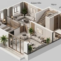 تصميم منزل • ٢٠٠م • واجهة ١٠م