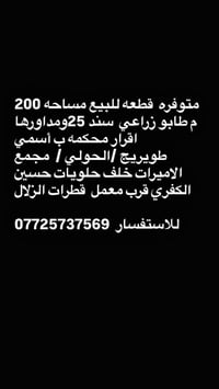 طابو زراعي • ٢٠٠م • طويريج الحولي