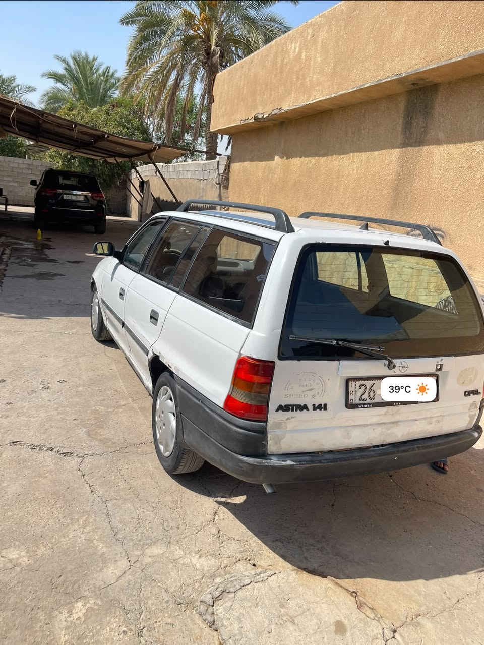 اوبل استرا 1992 كير محرك اكسل شرط سنويه وهزه جديد وباسمي شخصيا وهسه تون رقمت  تخم تاير وحداديه جديد للتواصل*********** الاسيا فقط واتساب   *********** مكان صلاح الدين ناحيه الاسحاقي

نص مكتوب في الصور:
- 39°C